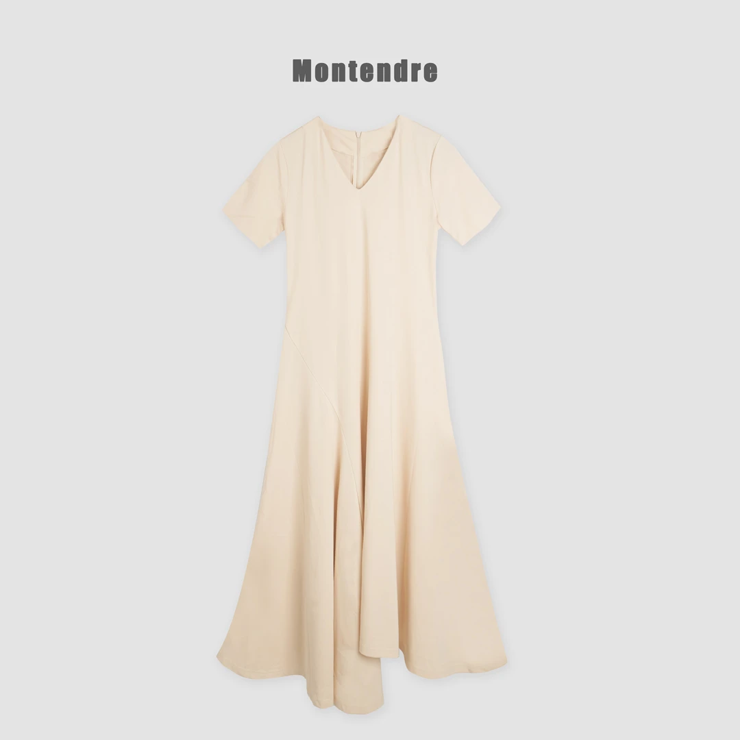 【六哥家】夏季新款 H 气质时尚高级感不规则下摆轻奢显瘦连衣裙