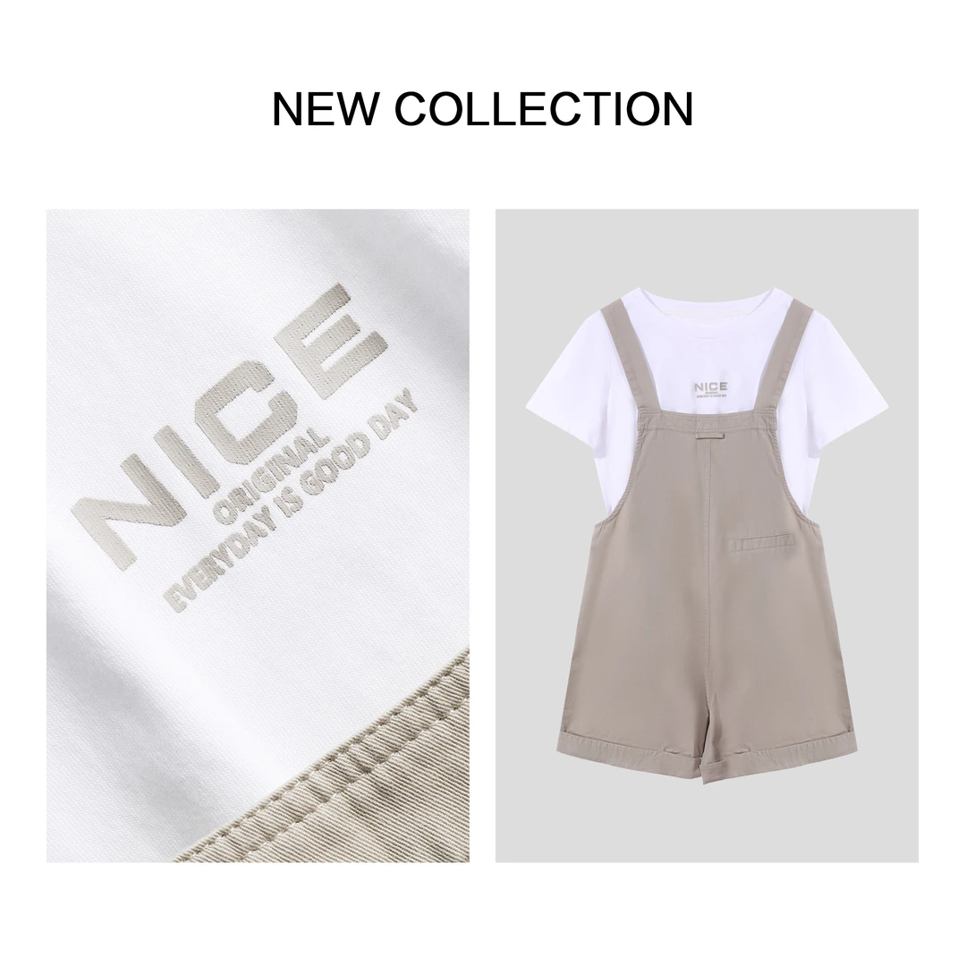 【诗语专属】女士夏季休闲时尚背带裤套装D5F26026