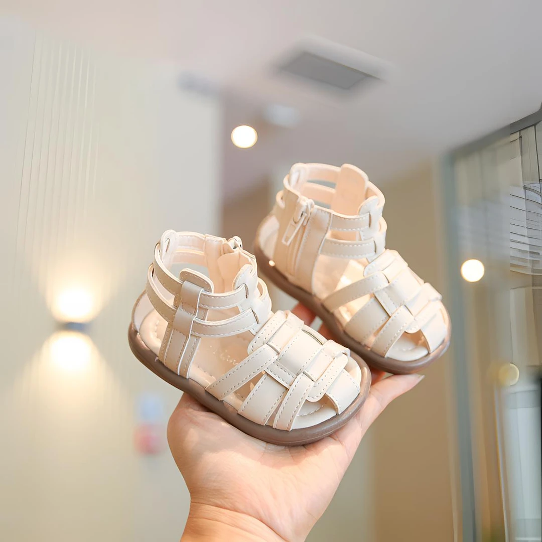 女宝宝凉鞋公主鞋夏季婴儿学步鞋软底0-1一3岁女童罗马鞋沙滩凉鞋