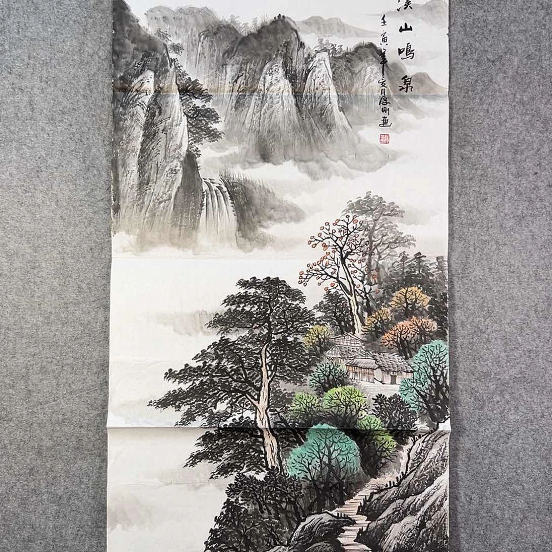 国画741 花鸟在此处飞翔也不太方便