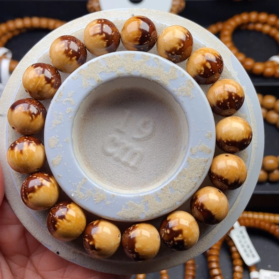 紫金鼠手串14mm精品天花板半山半水