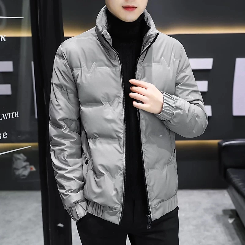 JY男装【冬季】冬季男士轻薄立领短款加厚保暖外套888