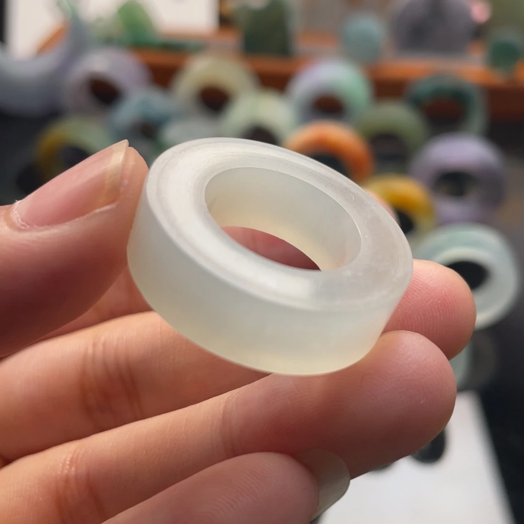 定制翡翠未镶嵌  奶白月光