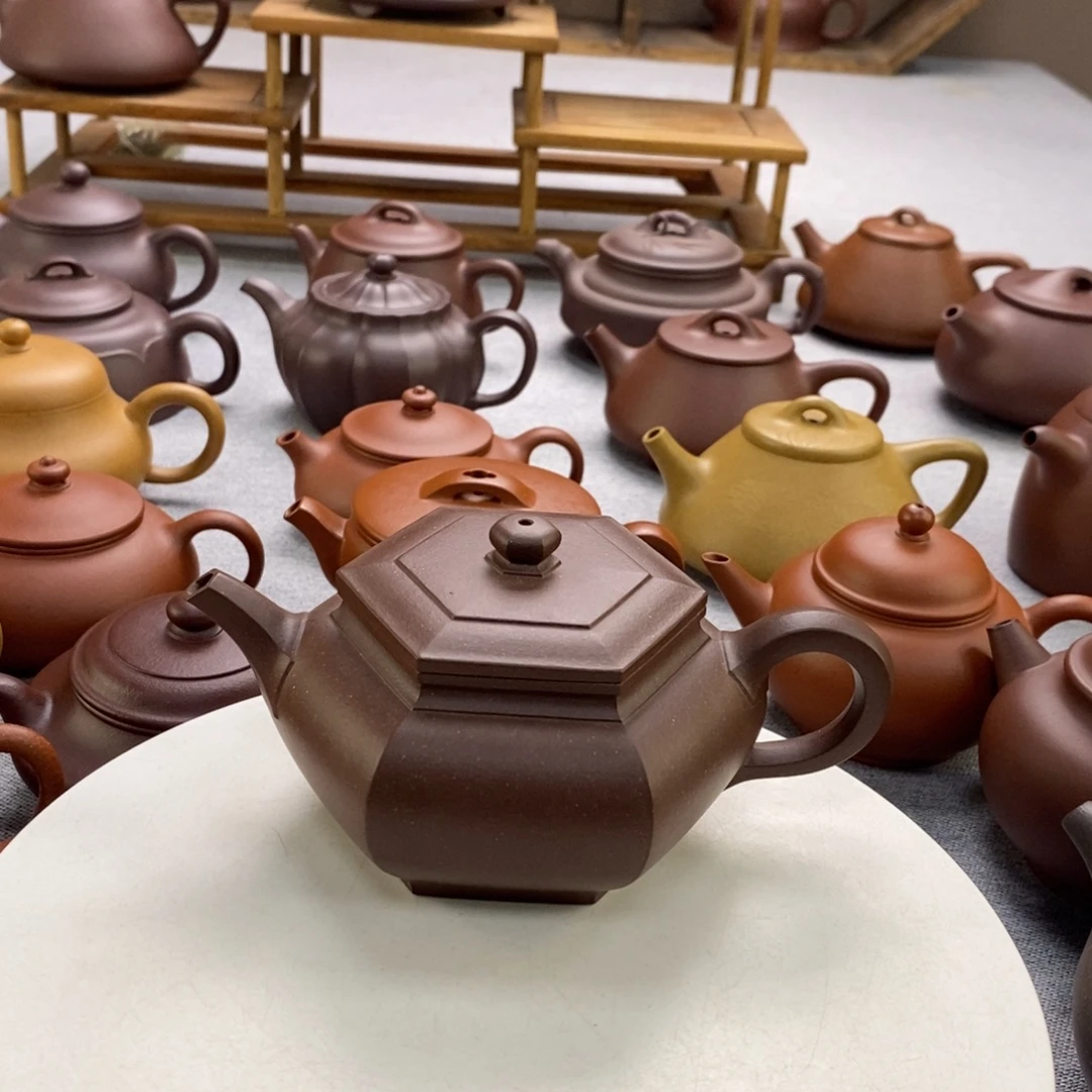 禅***茶紫砂茶壶大彬六方壶