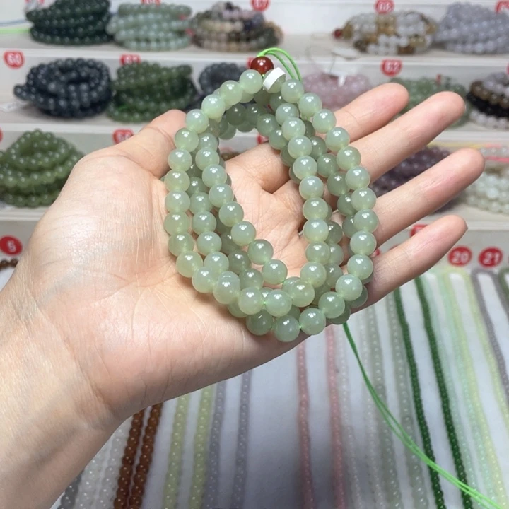 和田玉未镶嵌颈饰熙****焕8m m