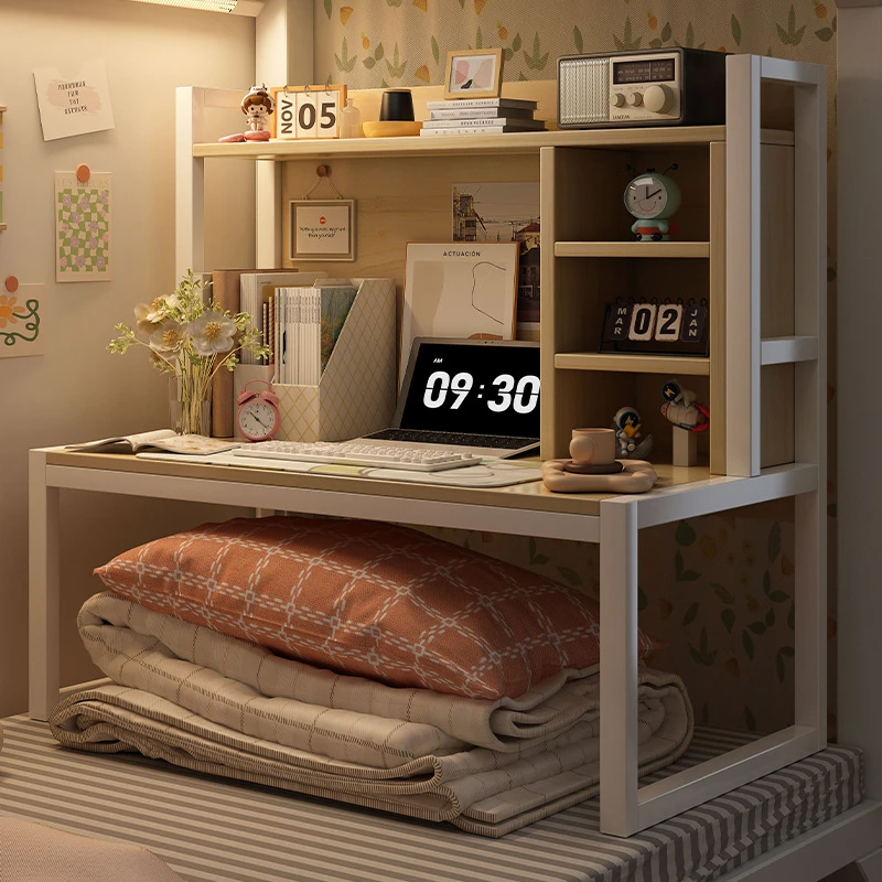 床上电脑桌大学生懒人书桌书架上下铺宿舍神器钢架床头笔记本桌子