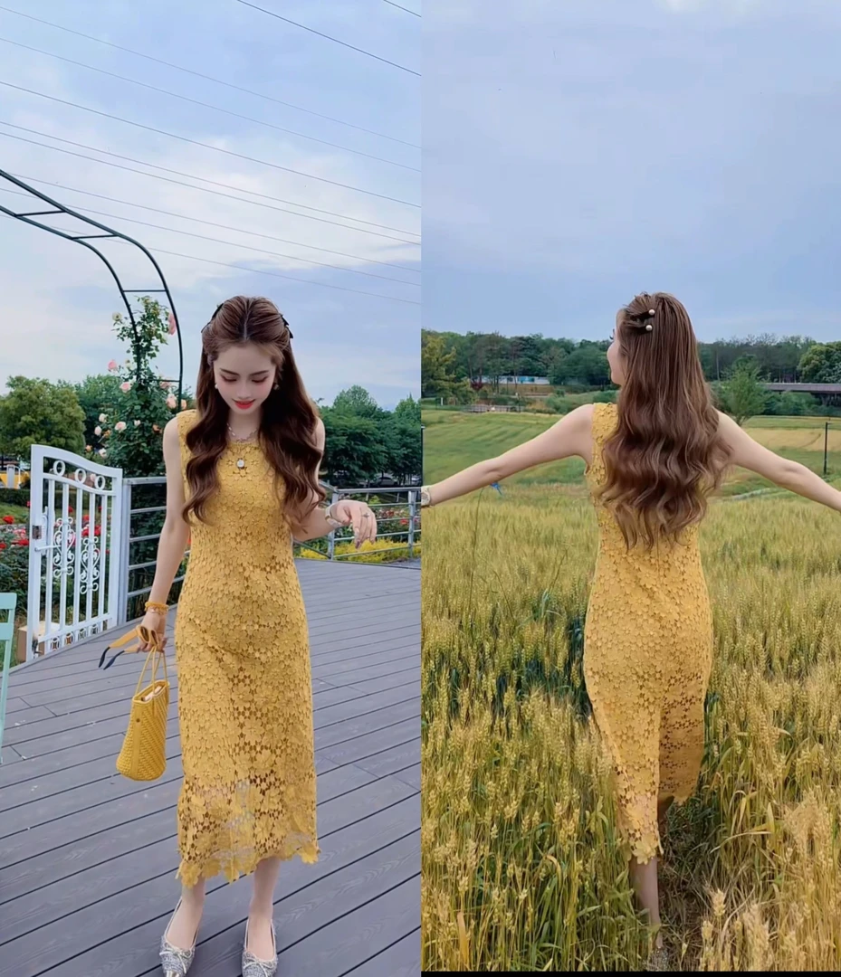 SS.studio/双双:“流金蜜语”25款夏款自制轻奢立体手工钩花连衣裙