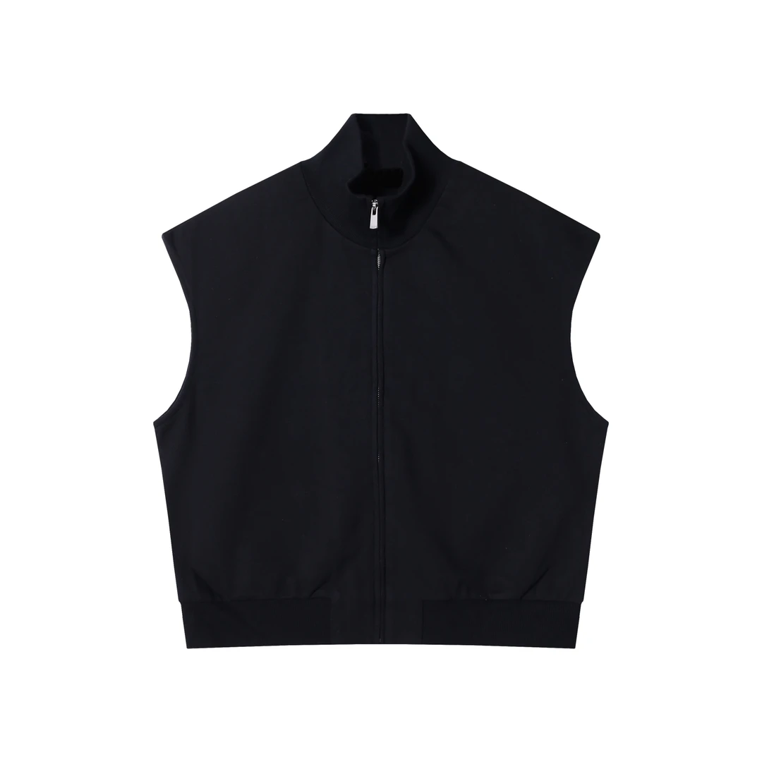 SDSA男士秋冬新款痞帅男装·潮牌纯色拉链立领马甲宽松休闲上衣潮