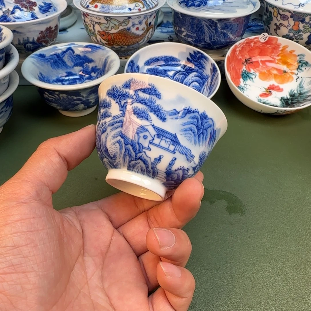 纯手工纯手绘茶具石头6