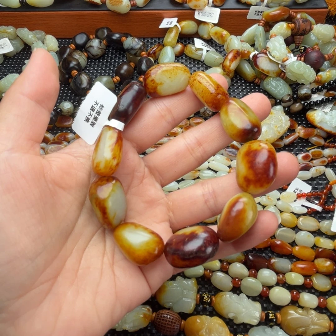 和田玉手链未镶嵌知**罗