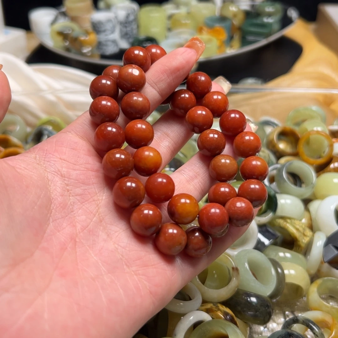 蛇纹石玉未镶嵌戒指