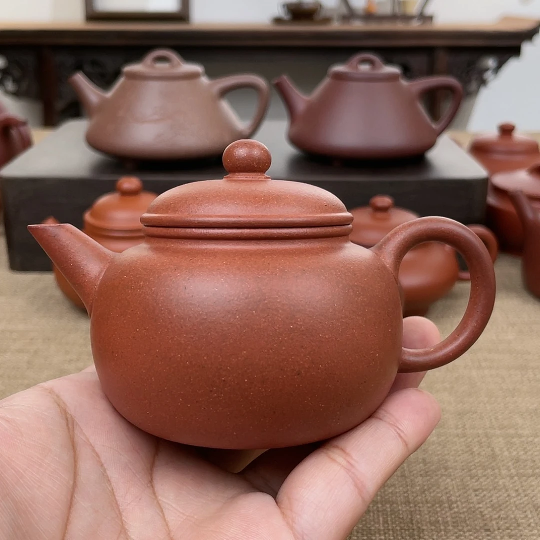 茶壶紫砂匏尊水平 170cc 原矿底板料紫泥