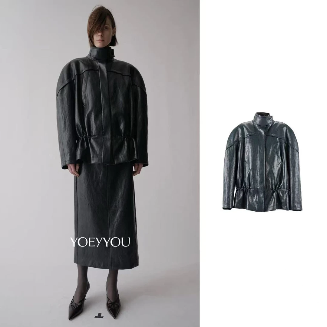 YOEYYOU 分割造型兜量伞摆外套