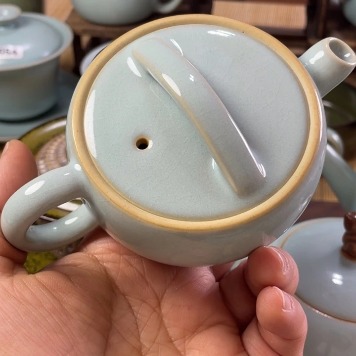 摩**西汝州原矿釉汝瓷壶赵琳手工微瑕