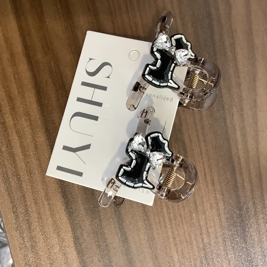 <千载集势>黑金款两个一组小抓夹发卡
