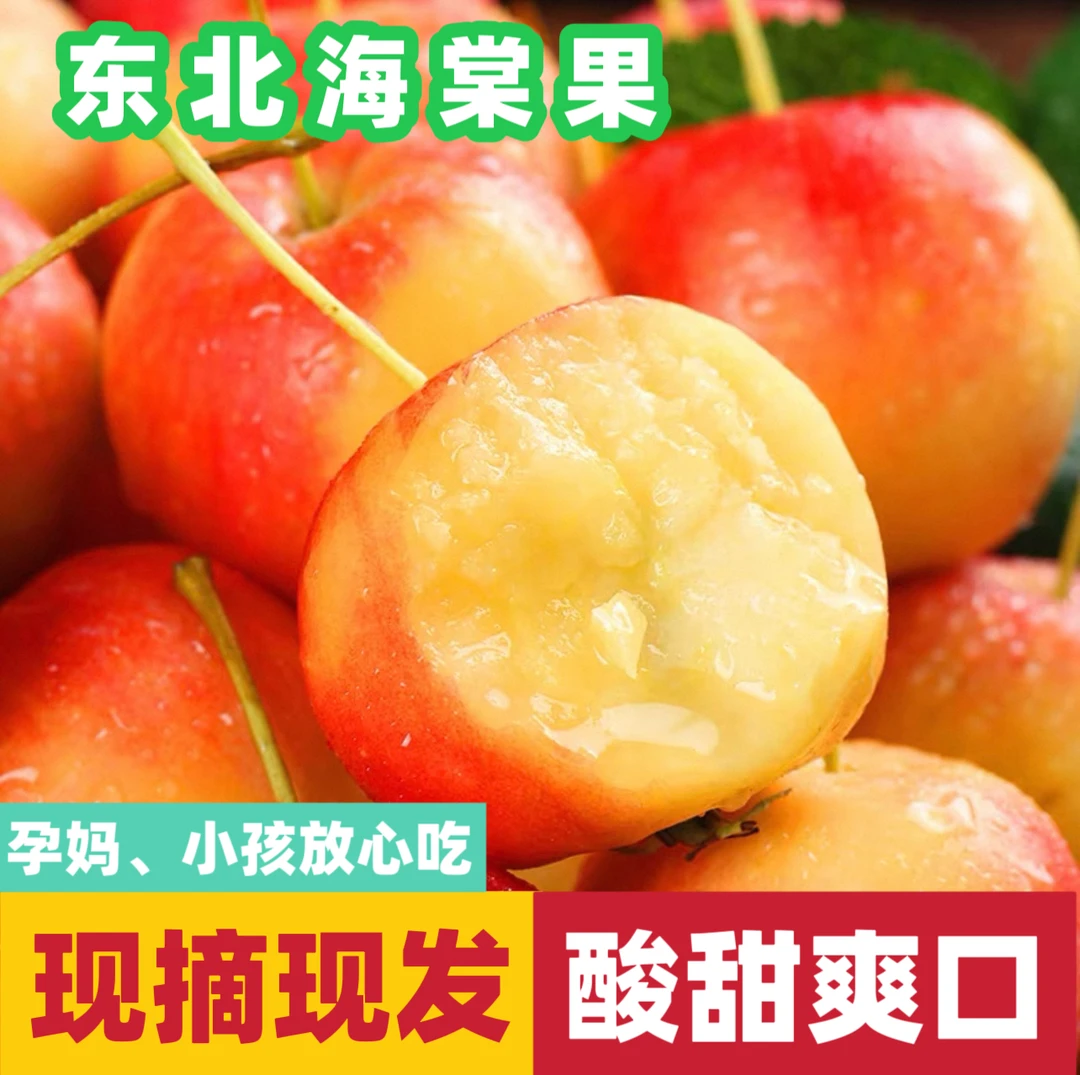 东北当季新鲜采摘海棠果 酸甜脆 孕妇水果