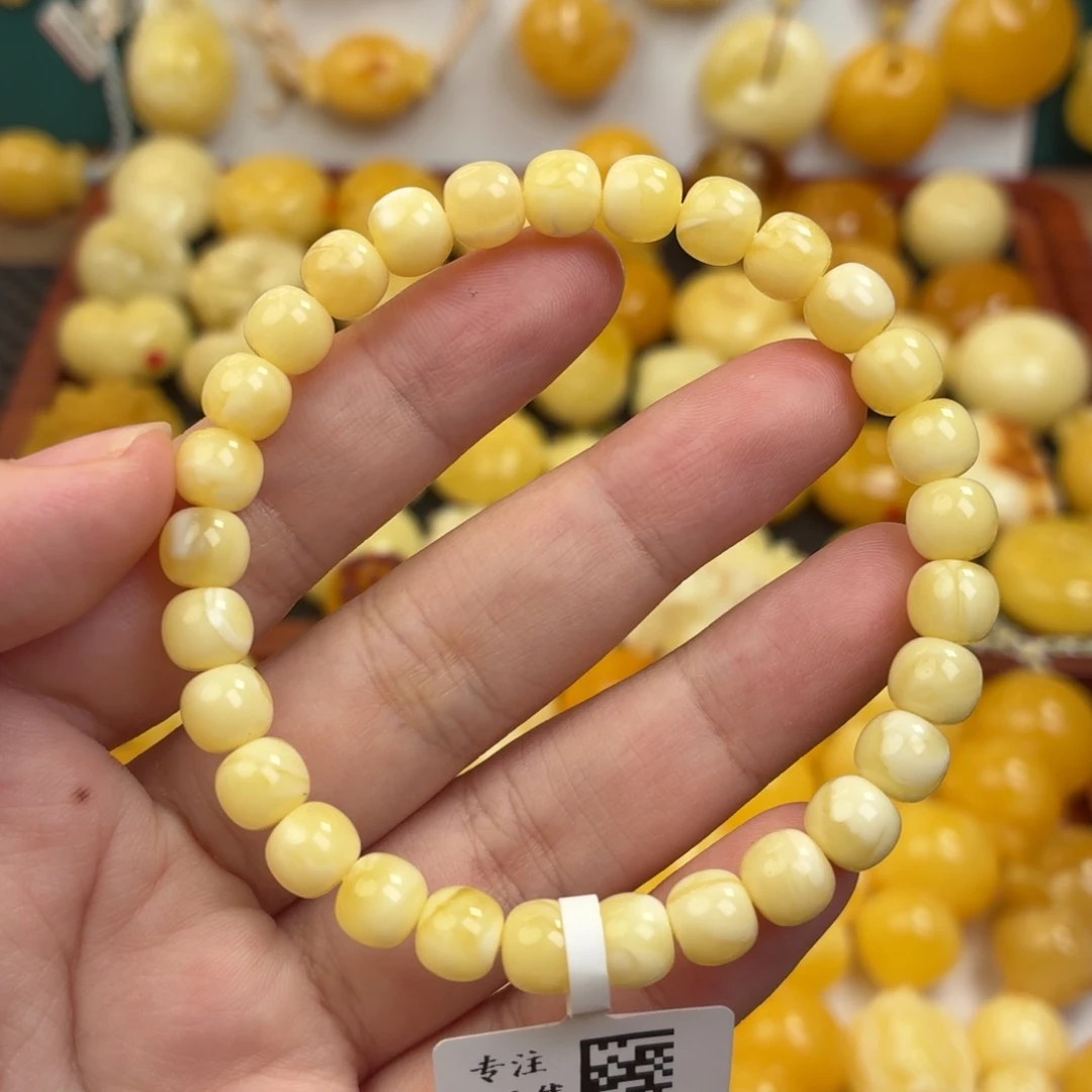 蜜蜡未镶嵌毛衣链蜜蜡