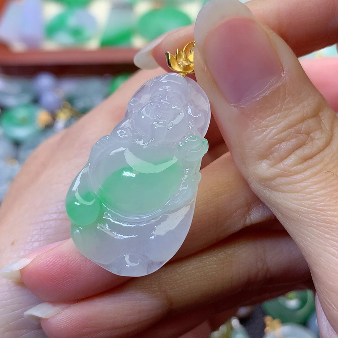 【闪购商品】吊坠(赠链)18K金镶嵌翡翠