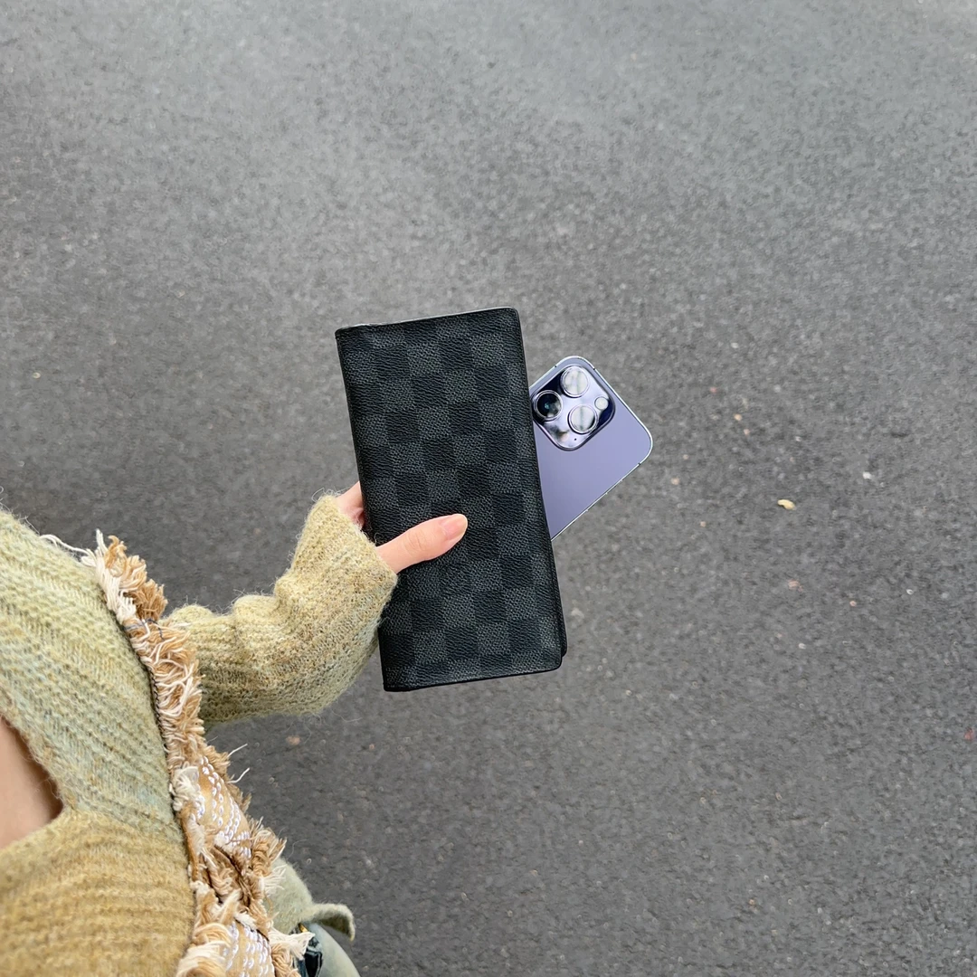 95新 LouisVuitton/路易威登 本场福利款 棋盘格钱夹 Anwen 7047