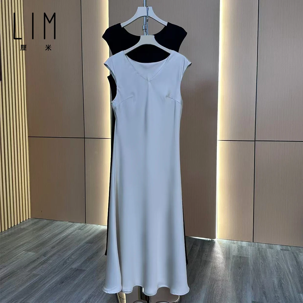 LIM厘米家黑色醋酸背心裙M-3XL捡漏夏秋季设计师打版福利
