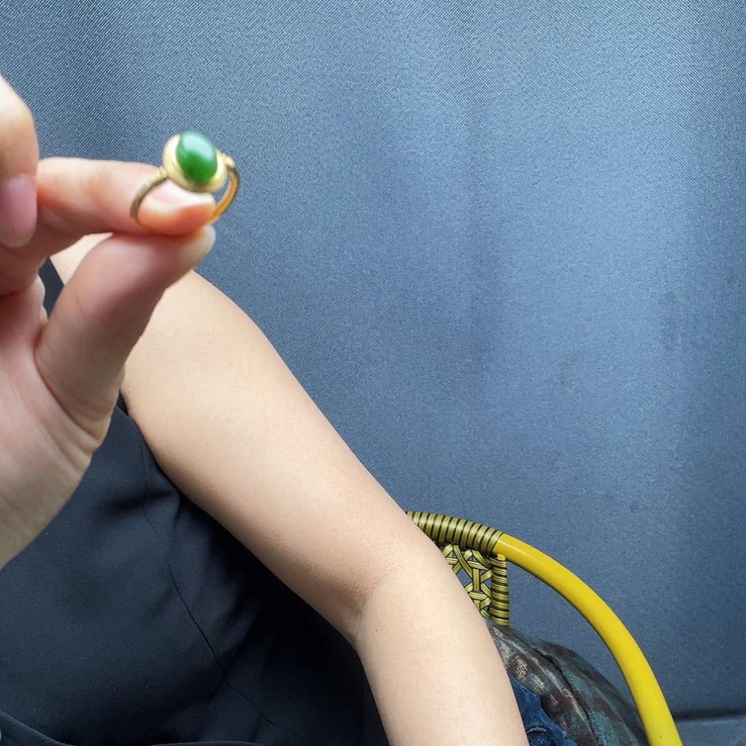 和田玉银S925镶嵌戒指