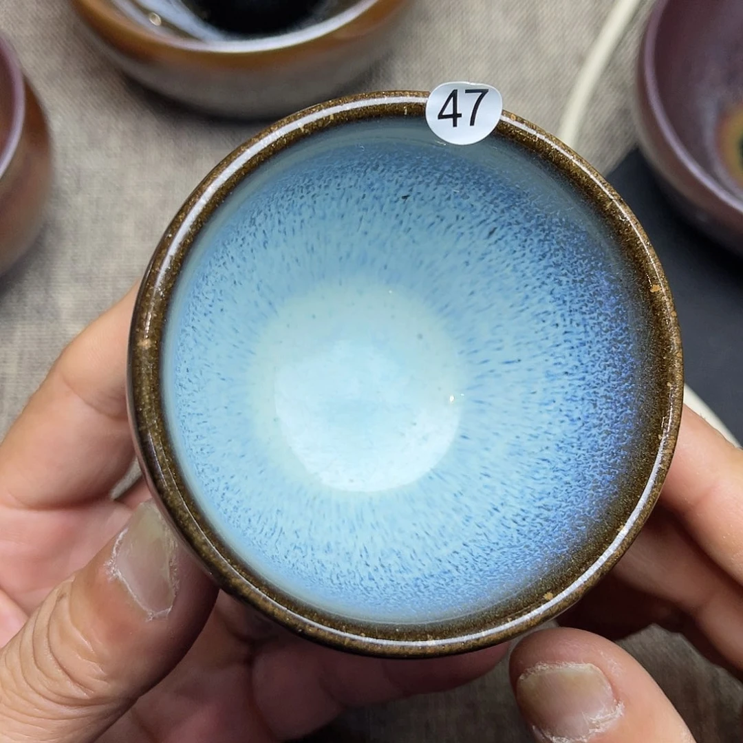 茶盏龙窑柴烧鸡蛋杯7.3口径
