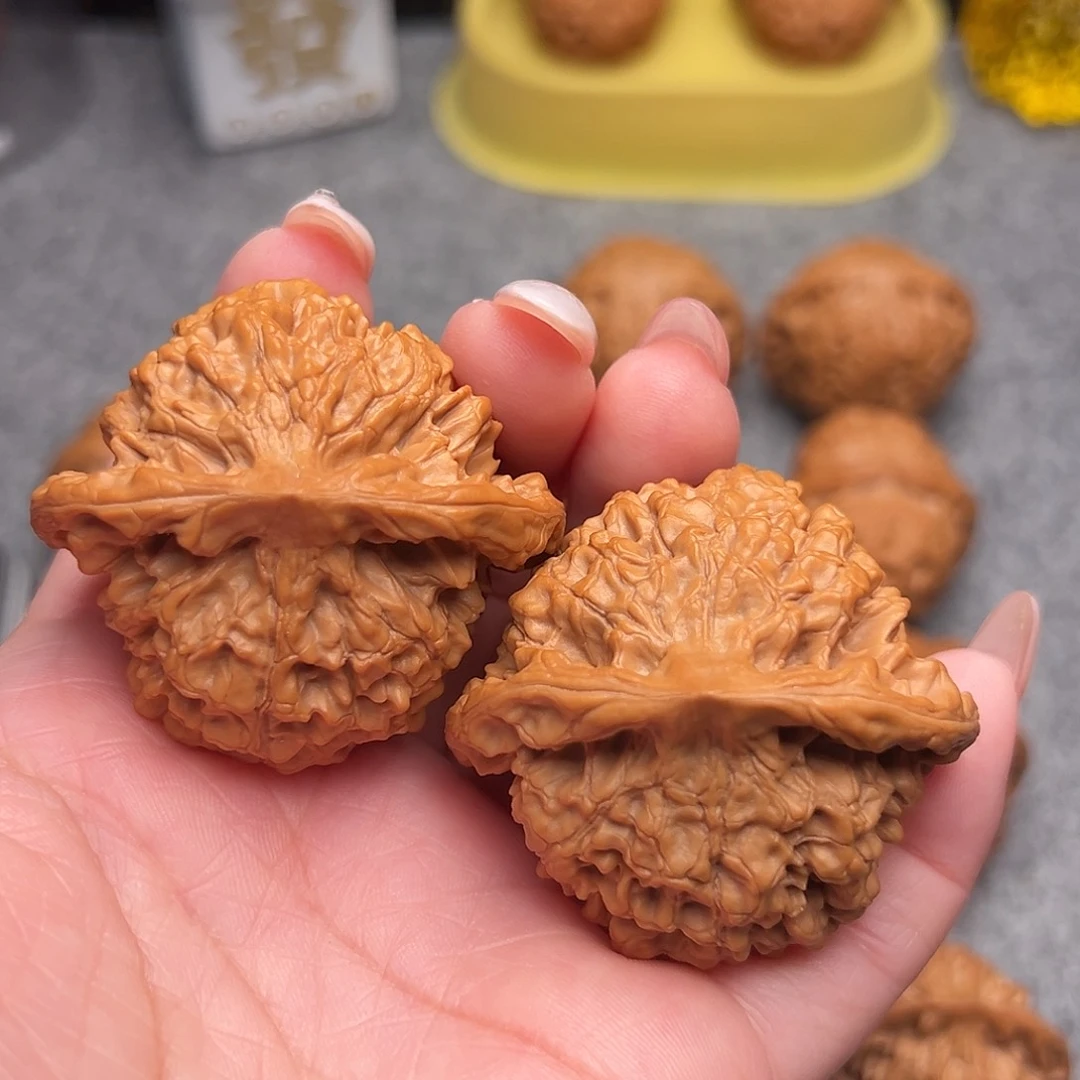 把件文玩核桃精品麒麟纹官帽48全品毕业款