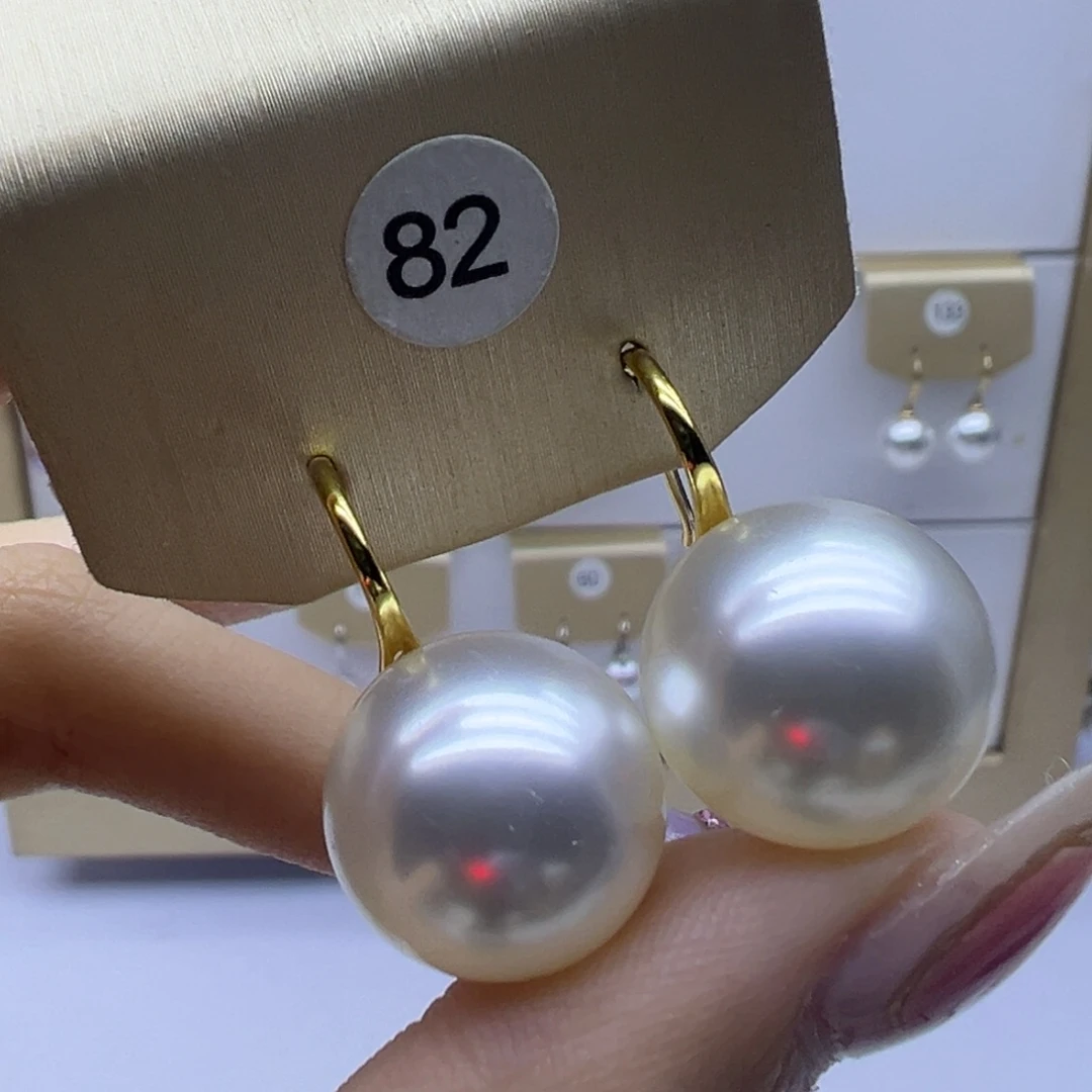 银S925镶嵌淡水珍珠耳饰