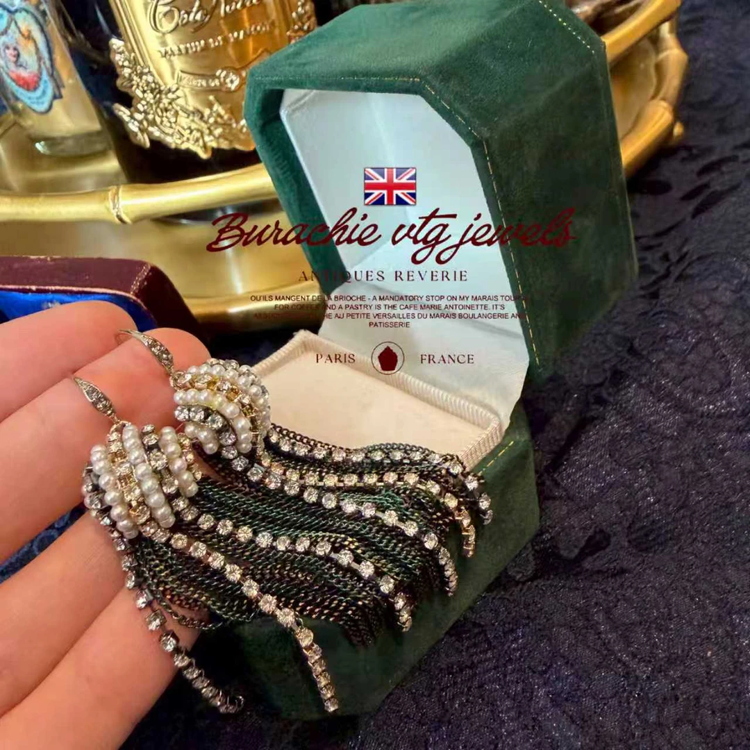 铜合金仿水晶耳饰  【8099】Sotheby's x Ope苏富比珍藏黑色嘉柏俪