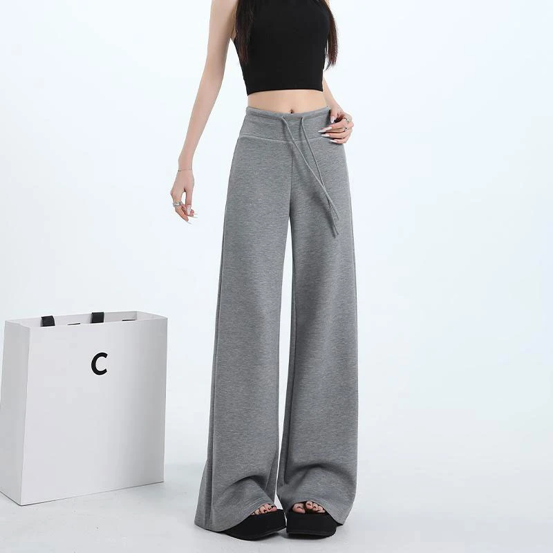 【现货+运险】春夏新款高级太空棉美式休闲卫裤阔腿拖地裤