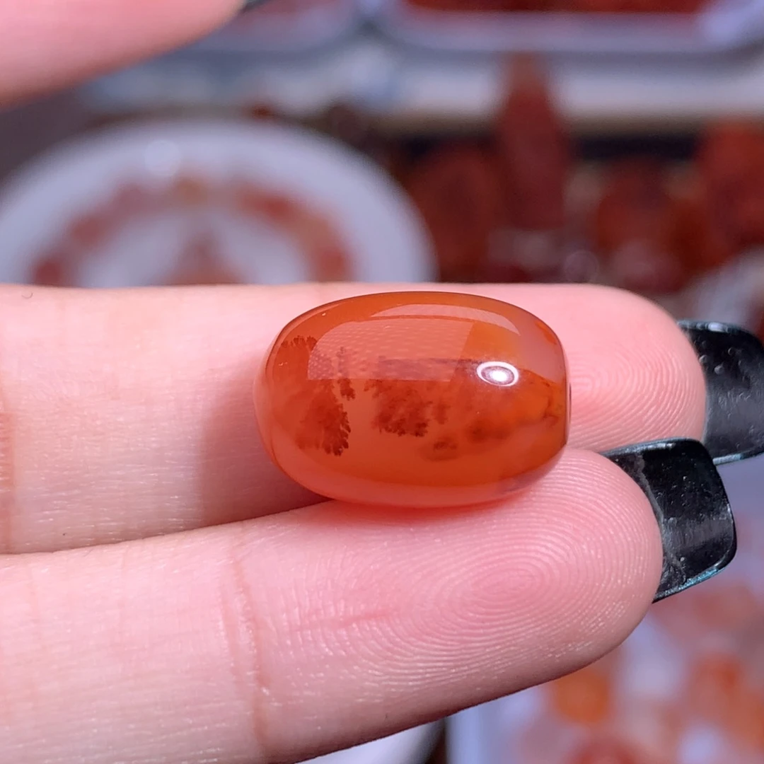 南红玛瑙未镶嵌珠宝半成品冰飘桶珠5