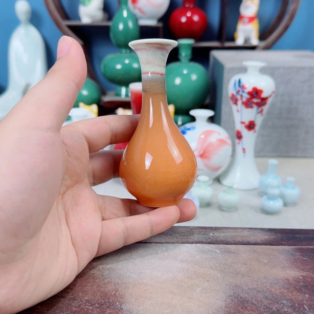 陶瓷手工小花器摆件