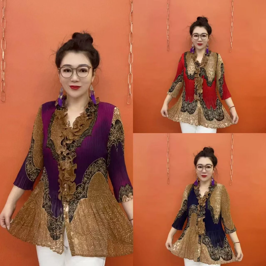 1099款百褶精美妃子款小衫