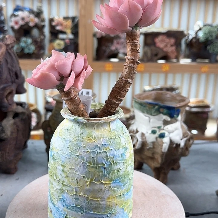 紫砂花盆景德镇陶瓷花盆