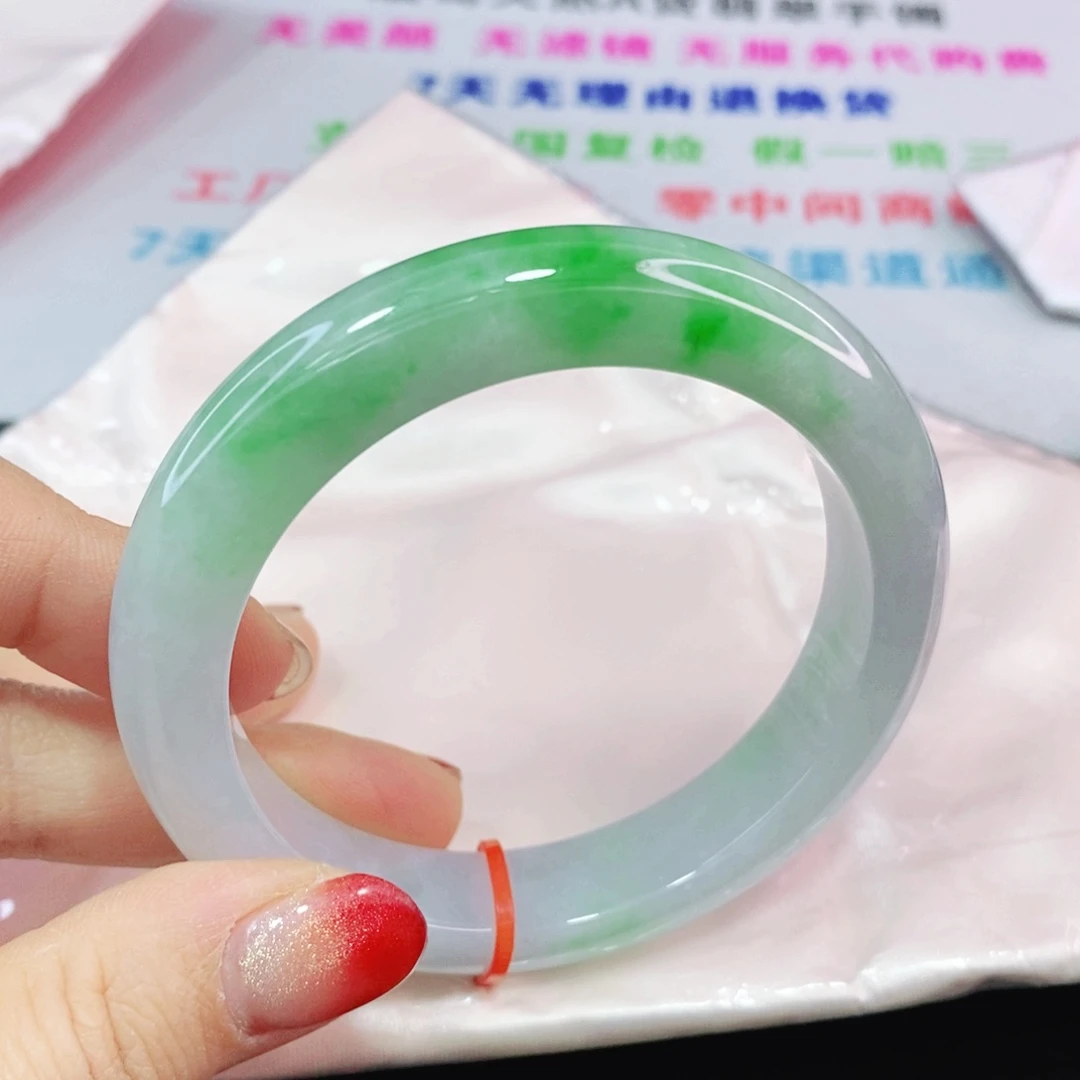 未镶嵌手镯翡翠57.3圈冰润
