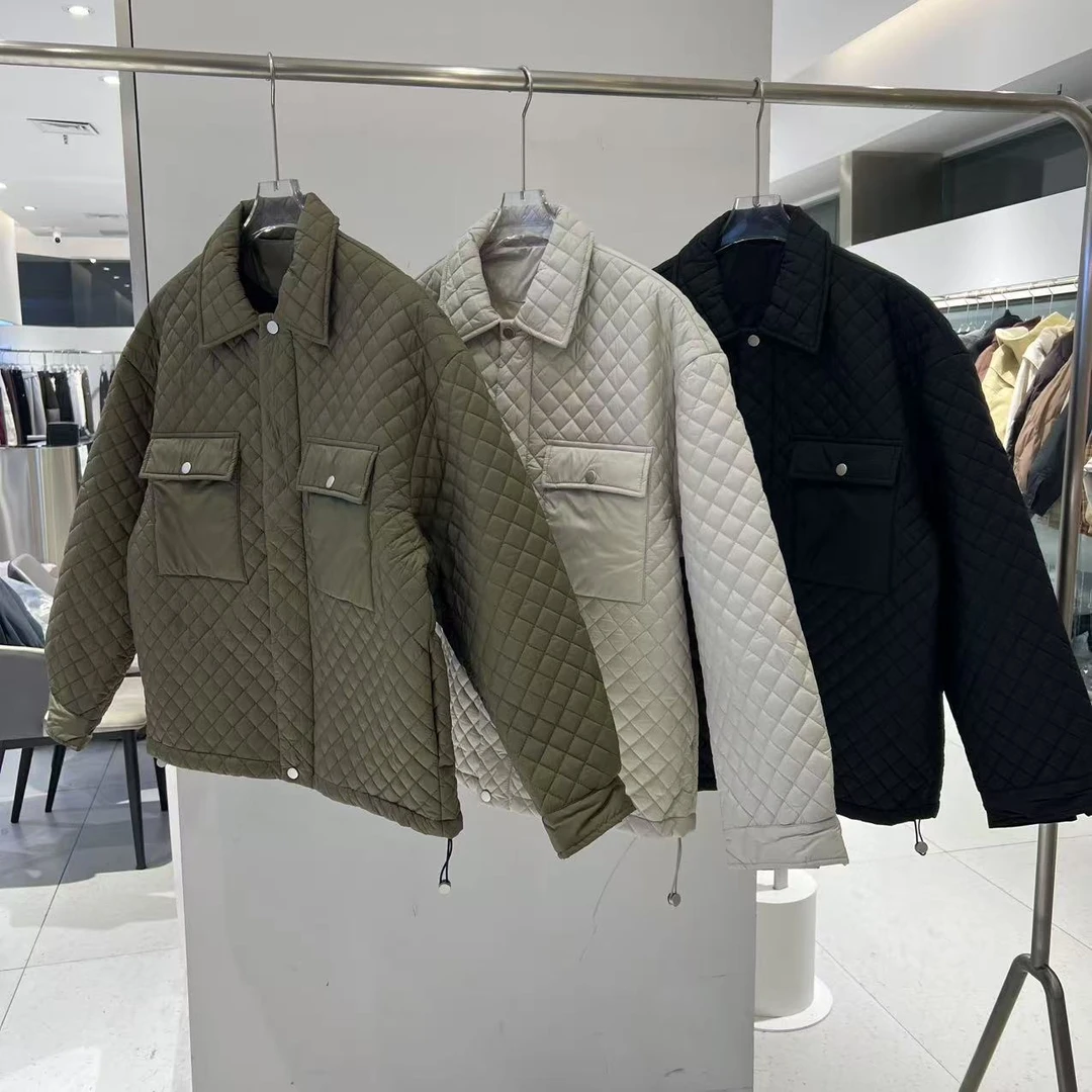 【清仓捡漏】88003男士冬季韩版简约百搭气质休闲衬衫加棉外套棉服