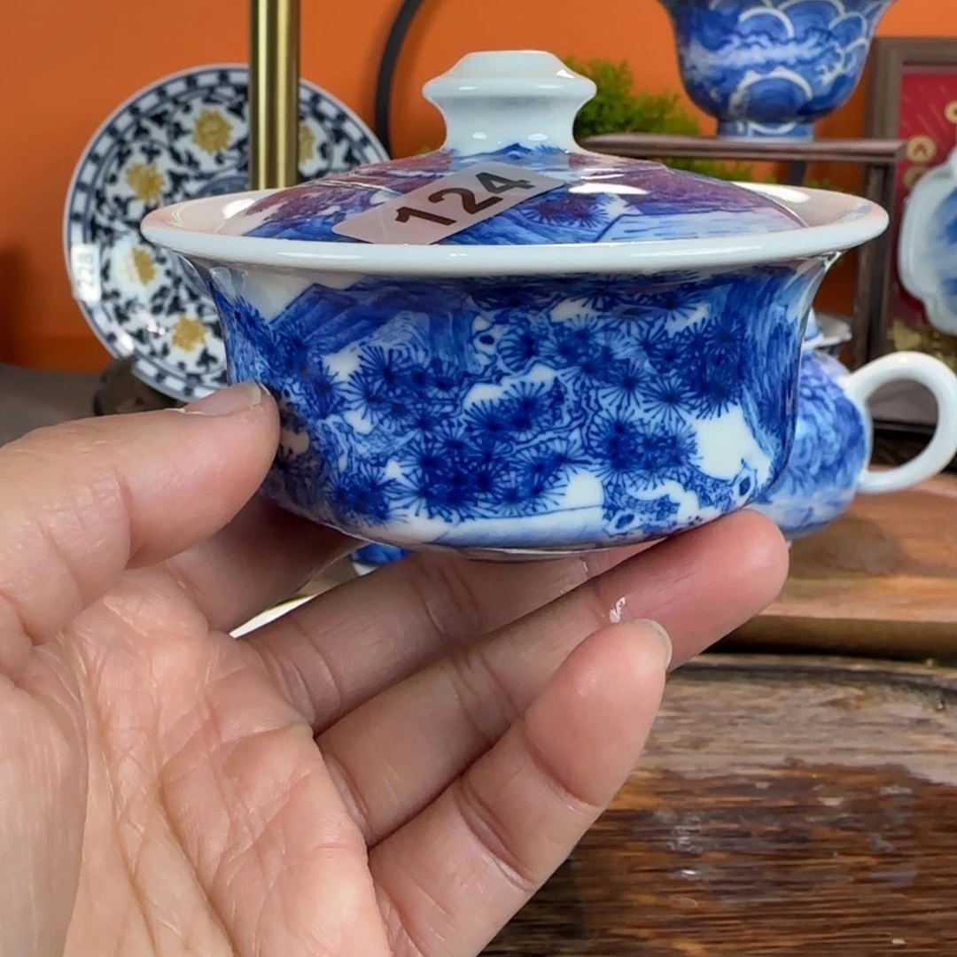 瓷片景德镇手绘青花茶器124