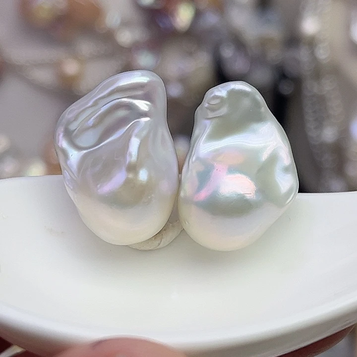 银S925镶嵌耳饰淡水珍珠