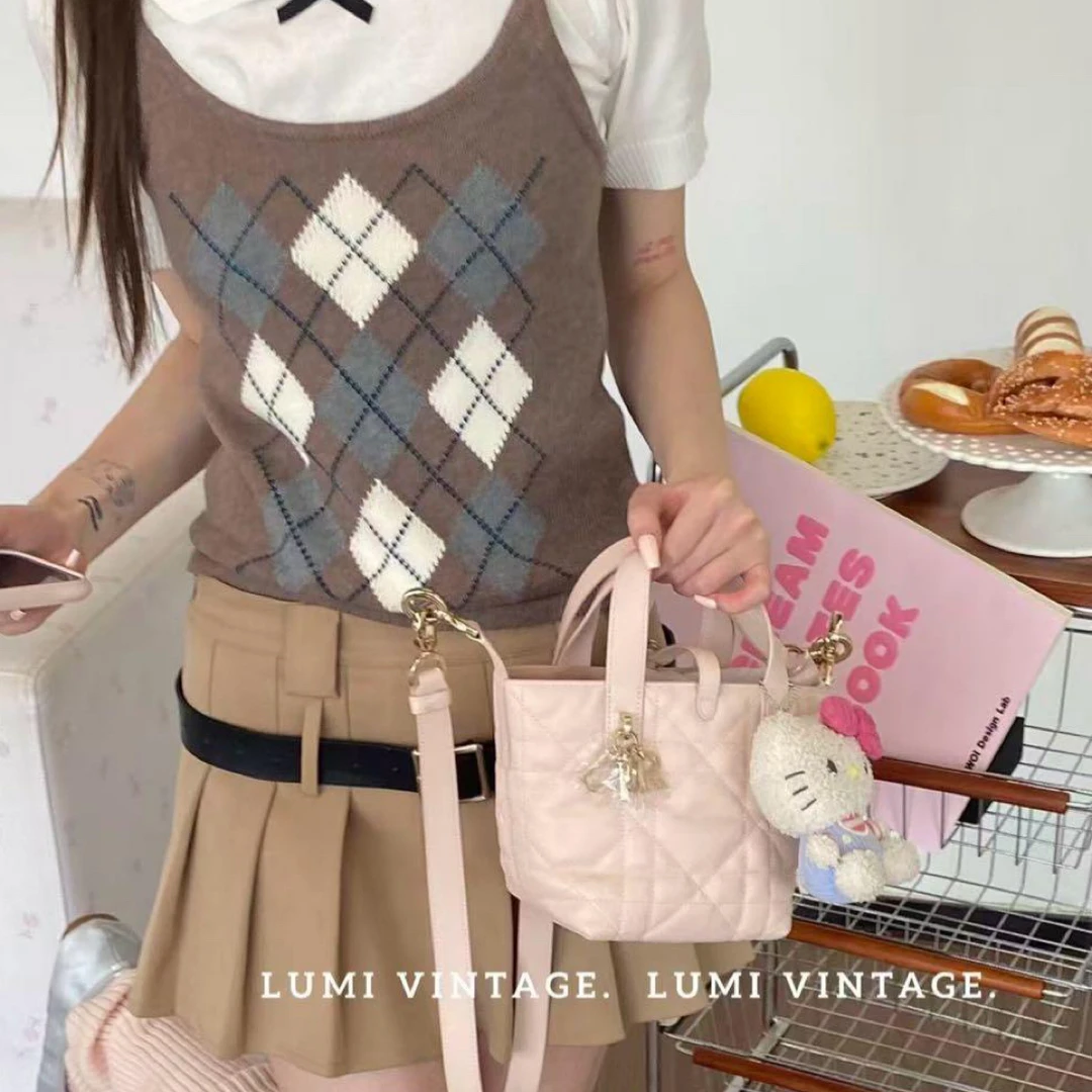 95新 DIOR/迪奥 粉色羊皮竖版toujours单肩包93593928