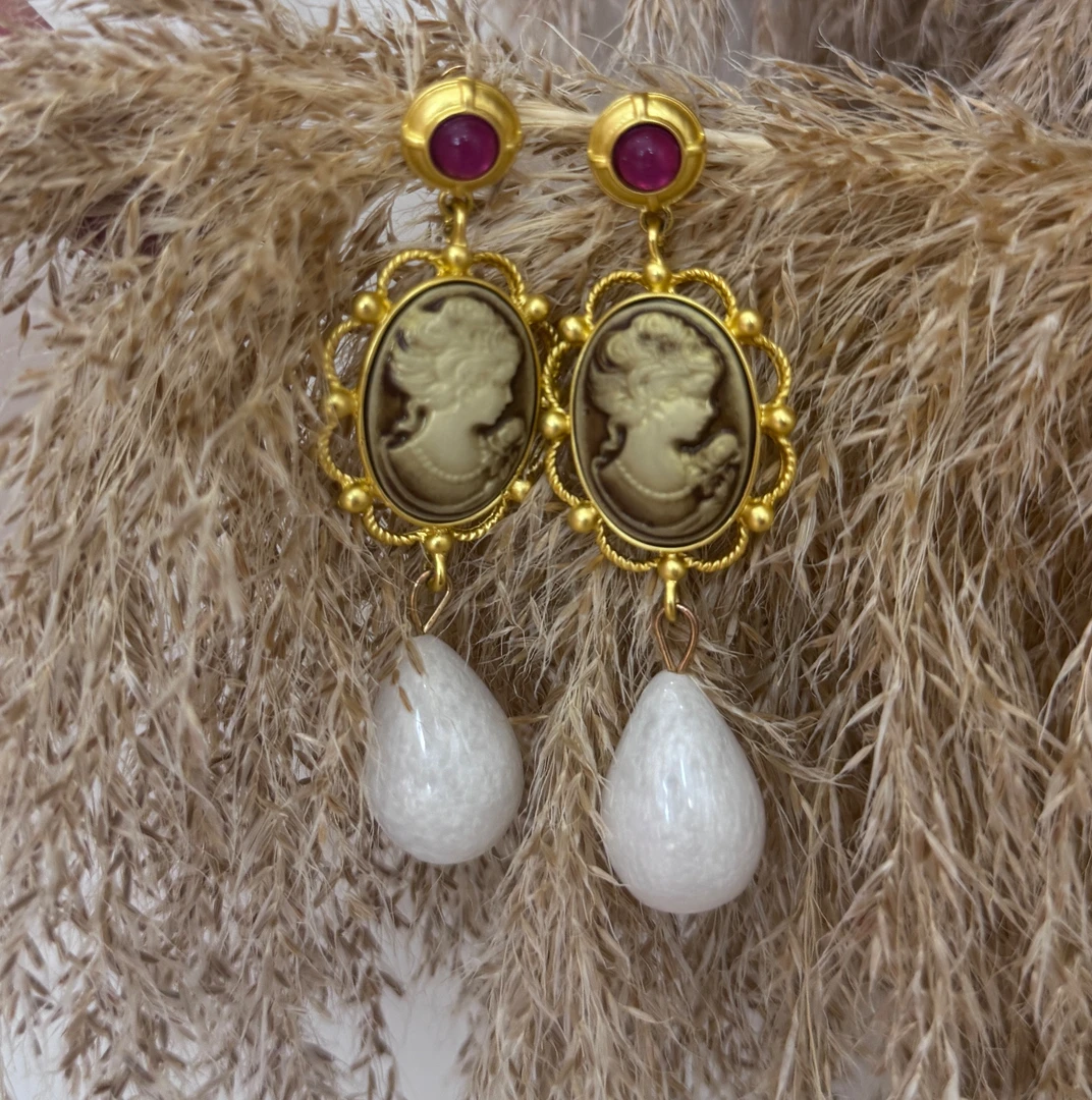 非金属树脂耳饰 YAMO2025定制复古耳环耳钉高级感耳饰女