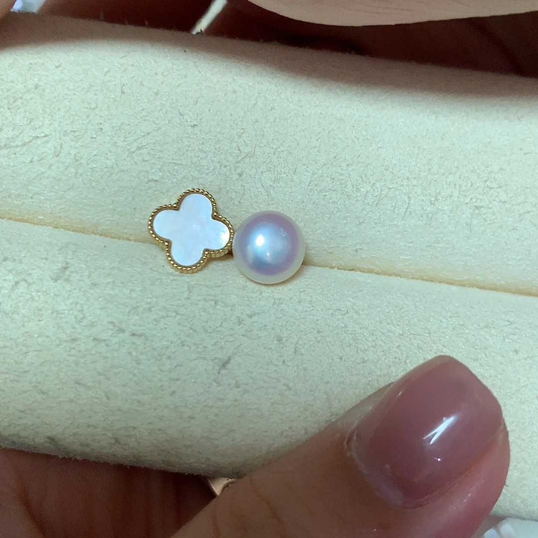 淡水珍珠耳饰合金