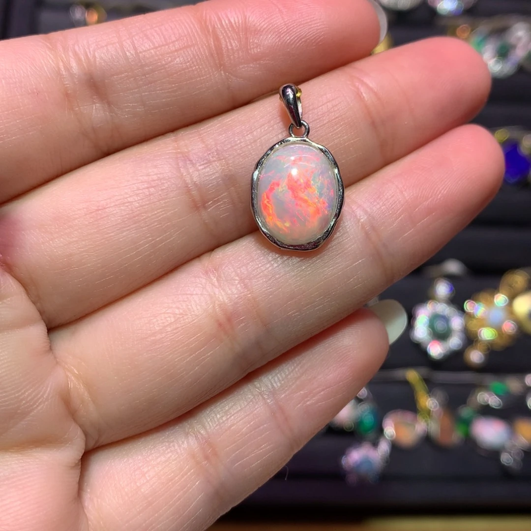 银S925镶嵌欧泊吊坠款式