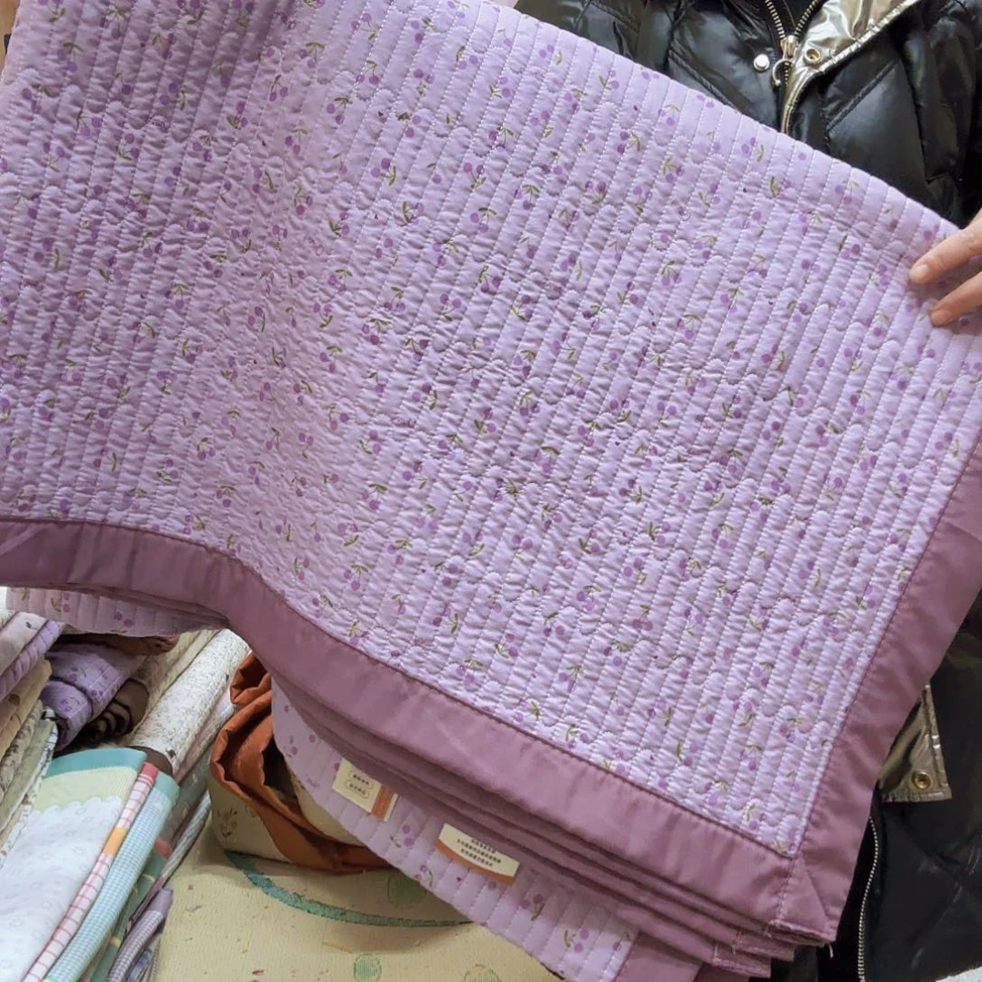 水洗布2米×2.25米紫樱桃床盖