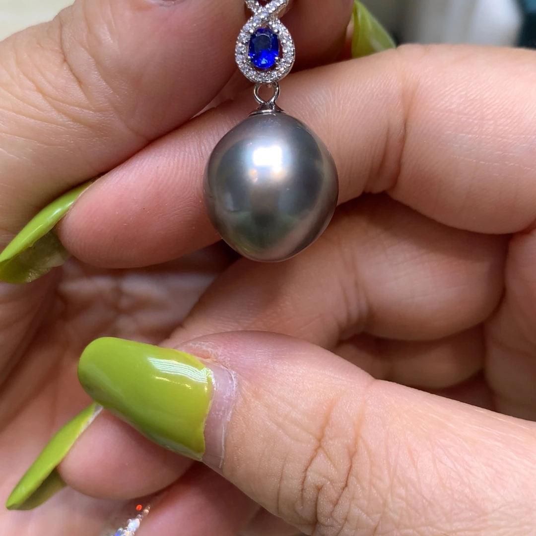 海水珍珠银S925镶嵌颈饰