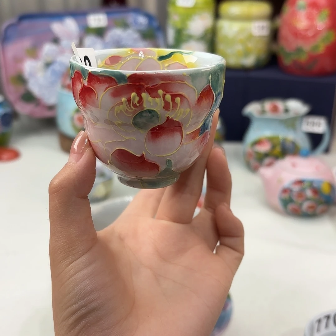 安***然景德镇手绘高温釉下彩陶瓷茶具
