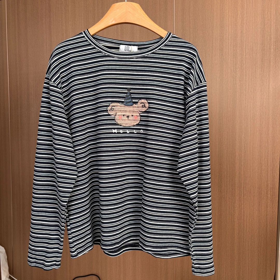 UM#618890#条纹卡通印花长袖卫衣 FL