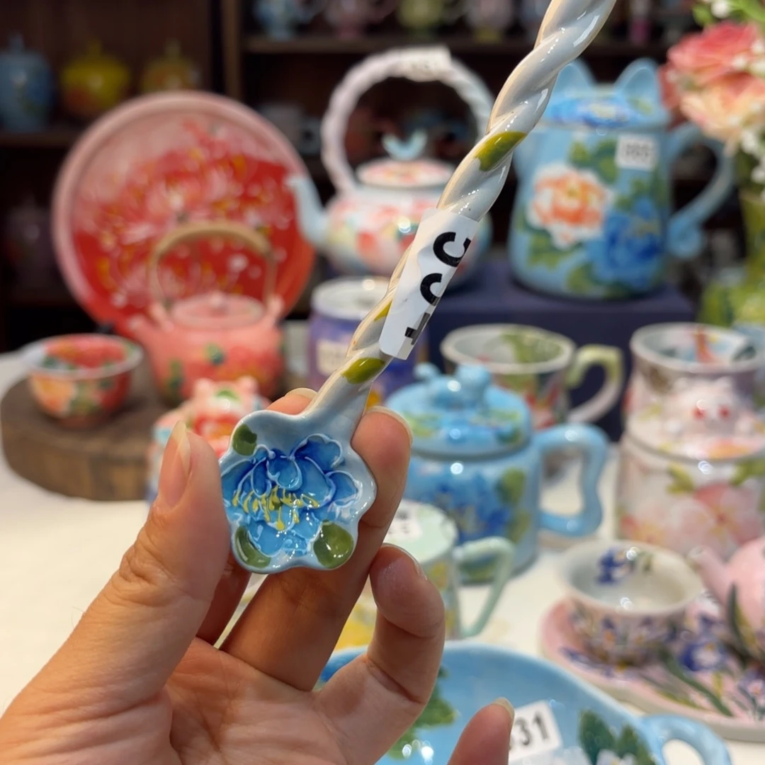 景德镇手绘高温釉下彩陶瓷茶具