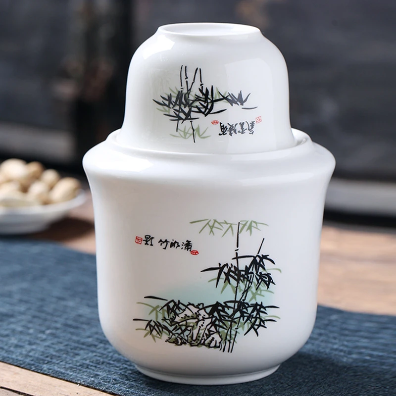 陶瓷温酒器烫酒壶暖酒壶250毫升半斤装青瓷家用送礼佳品高档酒具