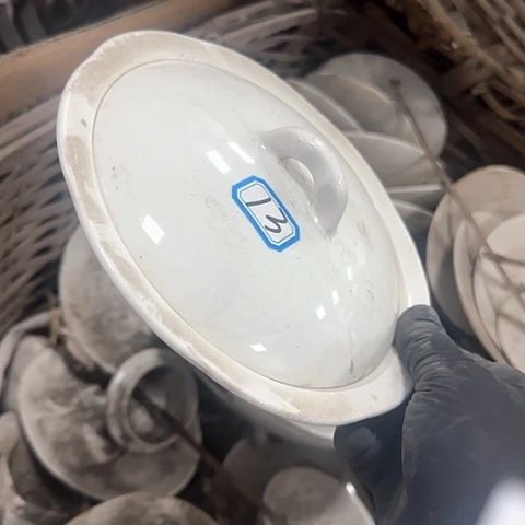 瓷片国营厂库存微瑕18厘米13