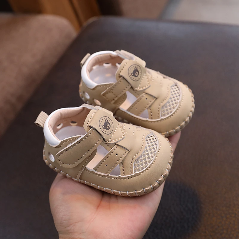 男女宝宝鞋子春夏季0一1岁不掉鞋婴儿凉鞋透气3-6个月软底步前鞋9